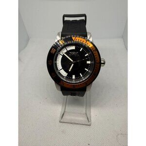 Invicta Mens Analog Watch With Black Silicone Strap & Stainless Steel Case